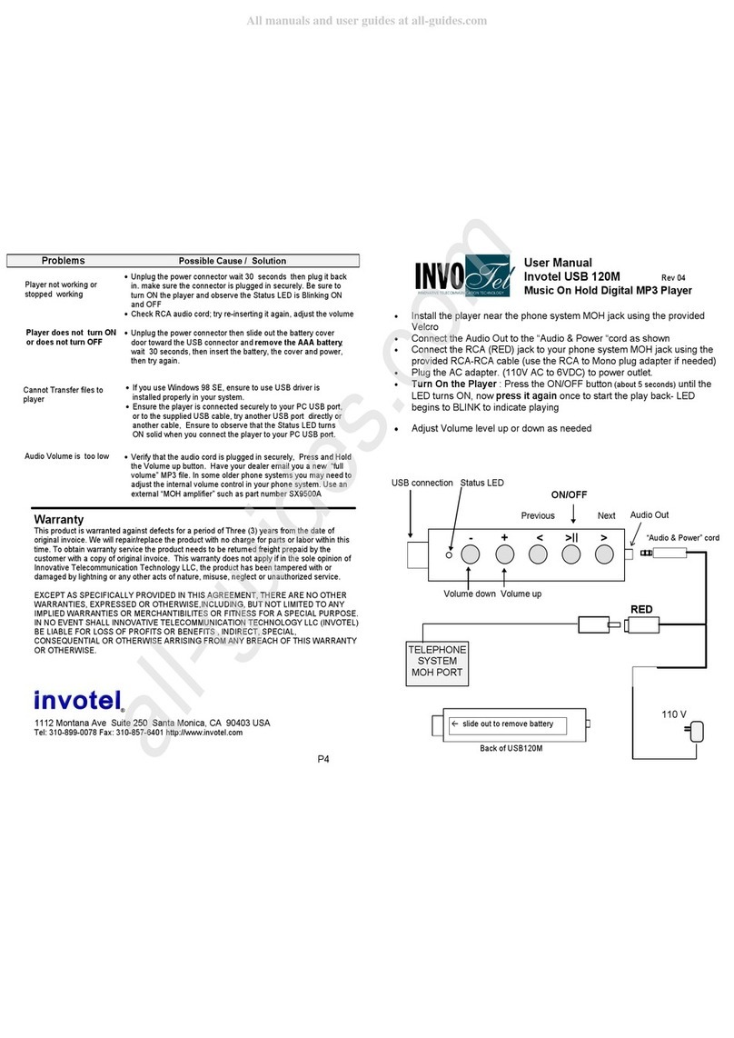 invotel USB 120M user manual