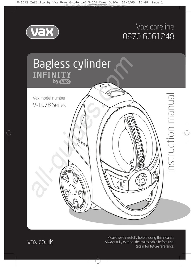 Vax V-107B Series User manual