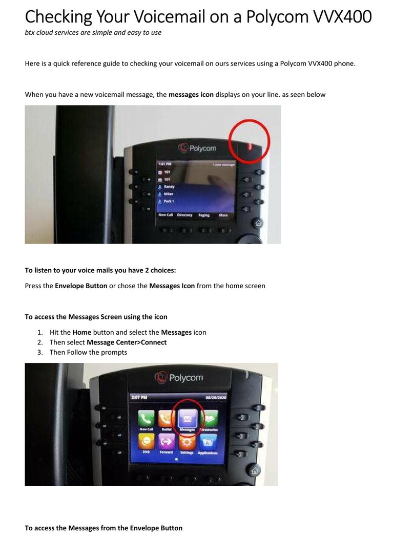 Polycom VVX 400 Series User manual