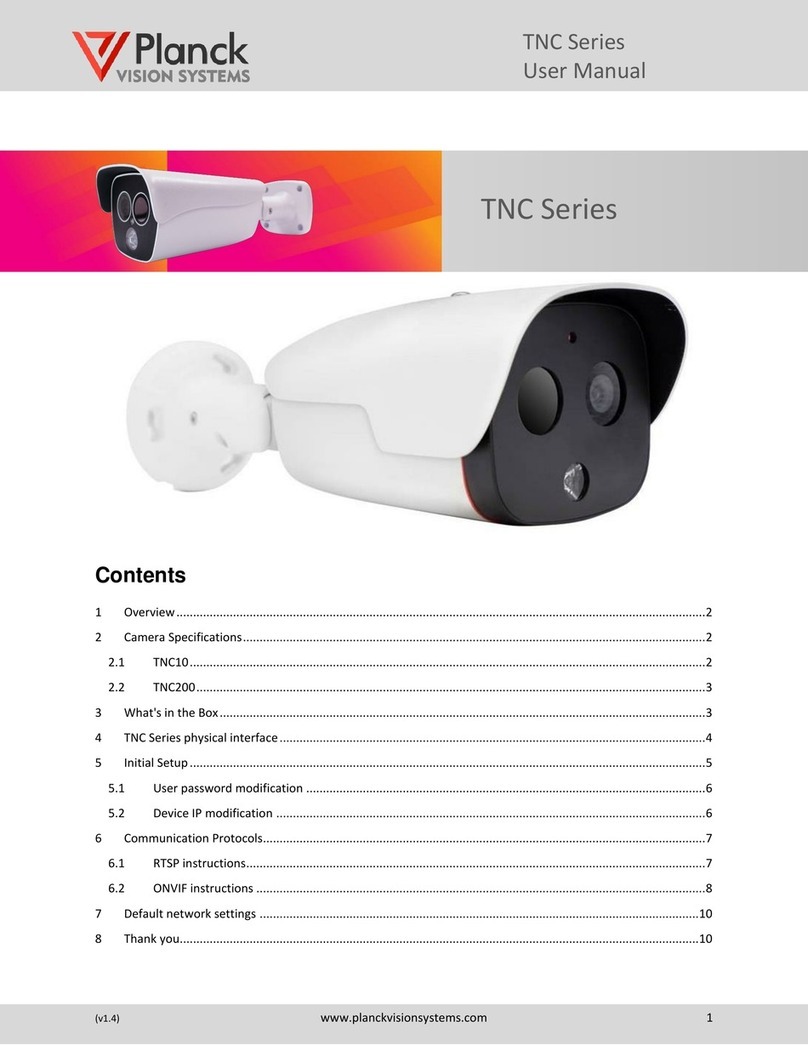 Planck VISION SYSTEMS TNC Series User manual Planck VISION SYSTEMS TNC Series User manual