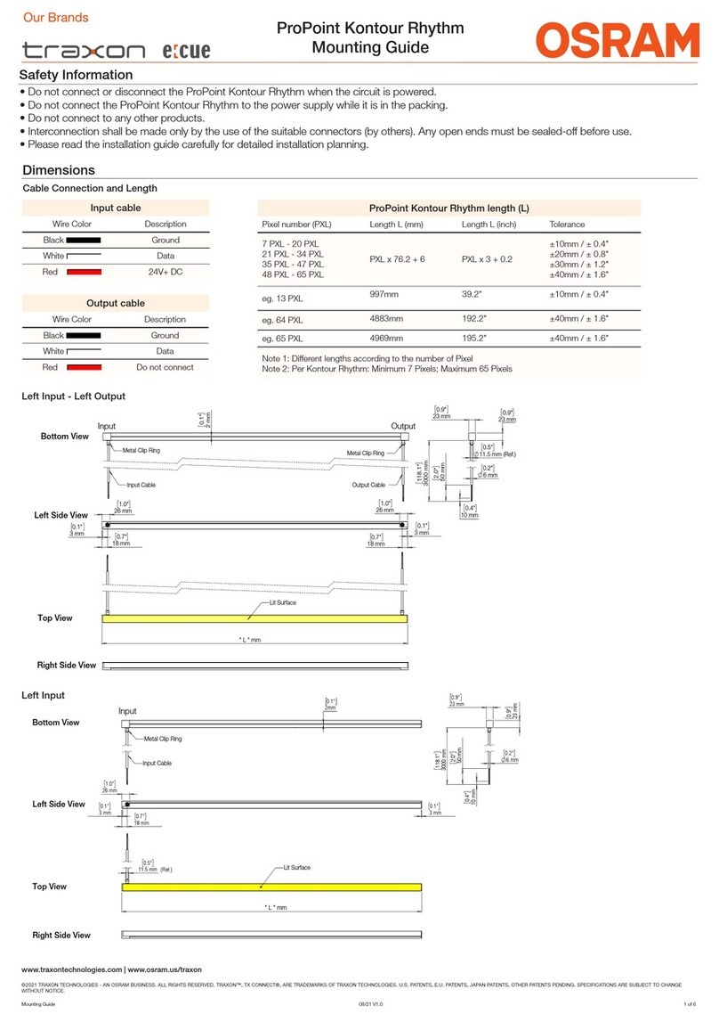 Traxon e cue Osram ProPoint KR.MA.01.10001 Installation instructions manual