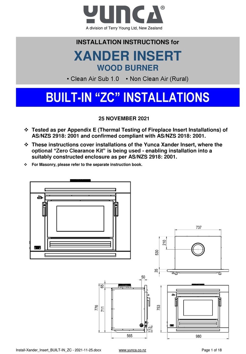 Yunca Gas XANDER INSERT installation instructions