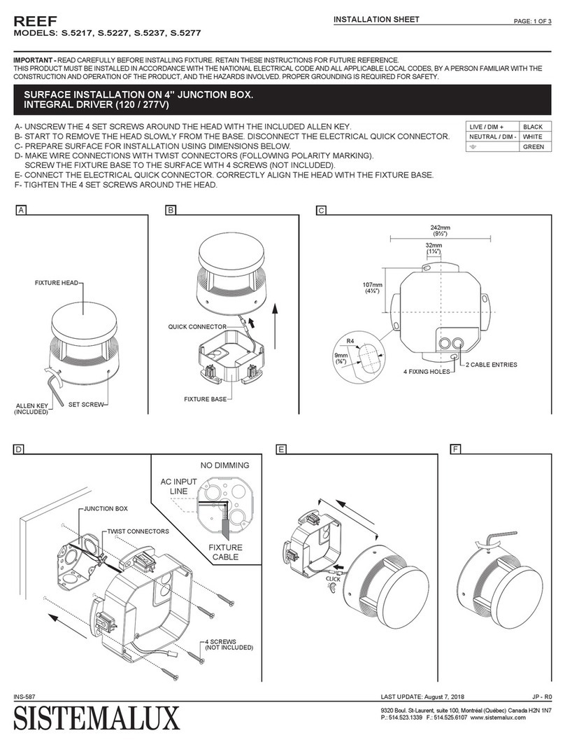 Sistemalux S.5217 Assembly instructions