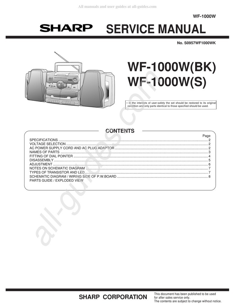 Sharp WF-1000W User manual