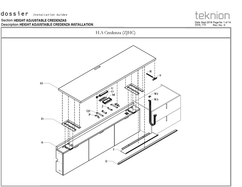 Teknion Dossier Operating and maintenance instructions