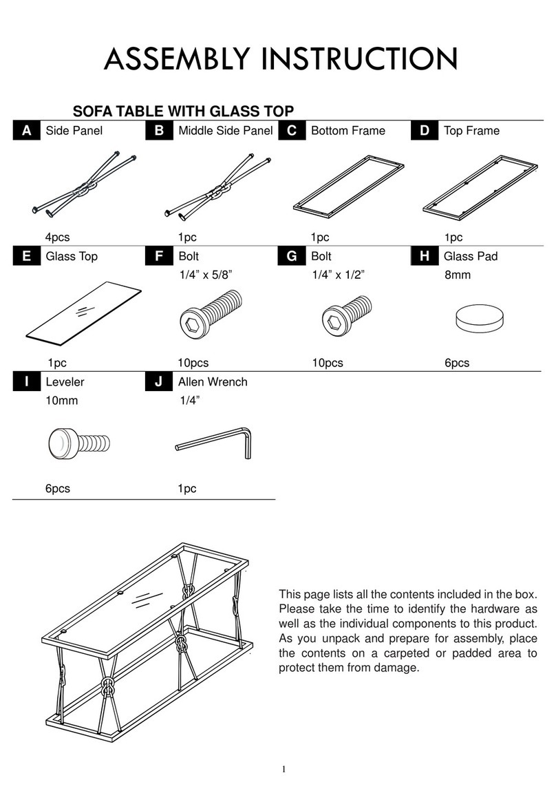 overstock SOFA TABLE WITH GLASS TOP Assembly instruction overstock SOFA TABLE WITH GLASS TOP Assembly instruction