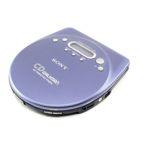 Sony CD Walkman D-E880 User manual Sony CD Walkman D-E880 User manual