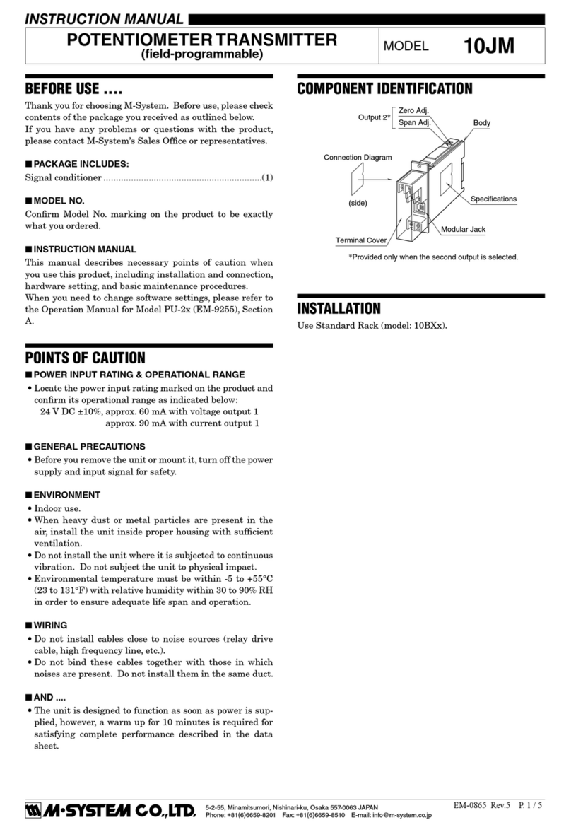 M-system 10JM instruction manual