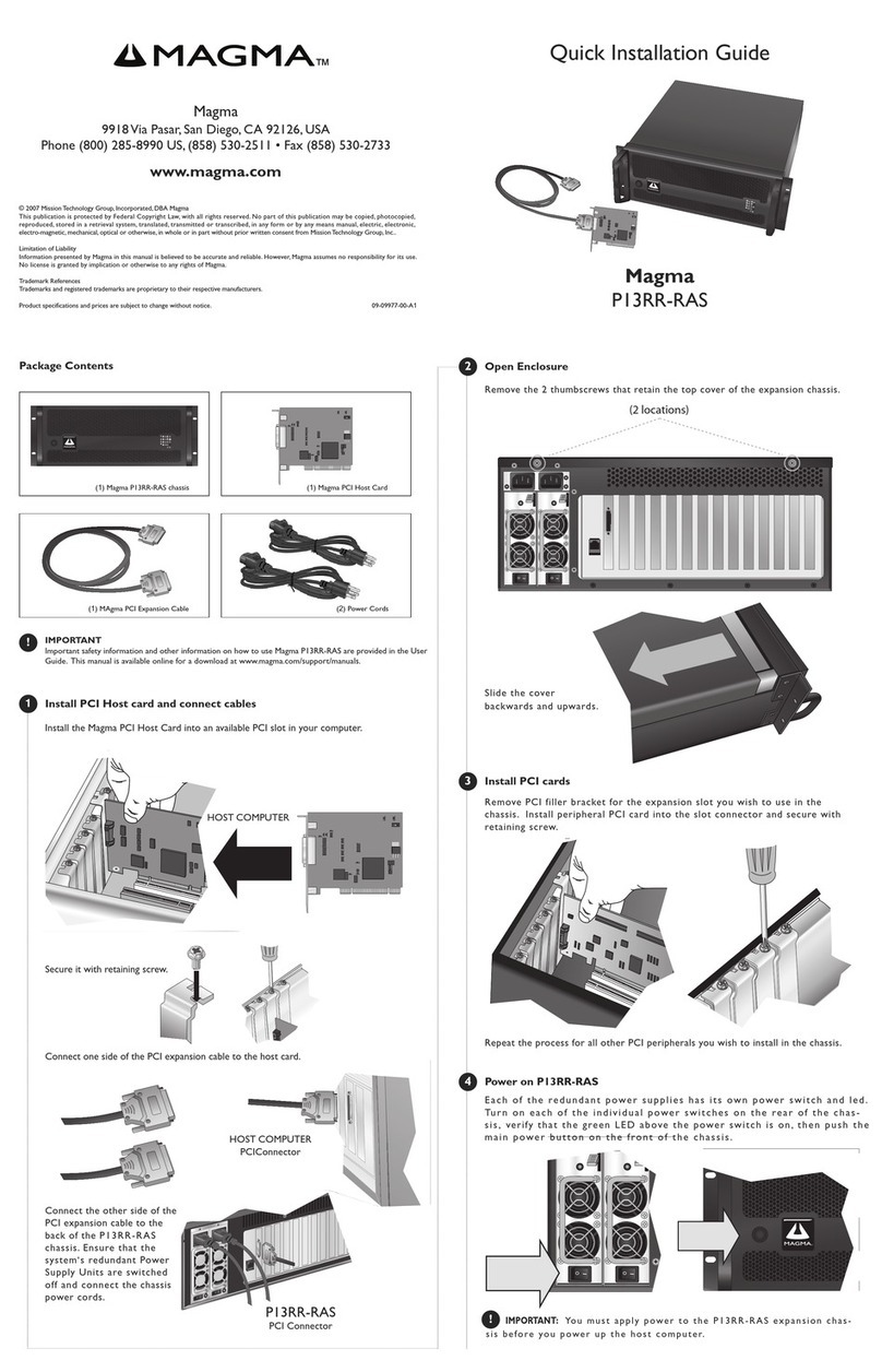 Magma P13RR-RAS Quick installation guide