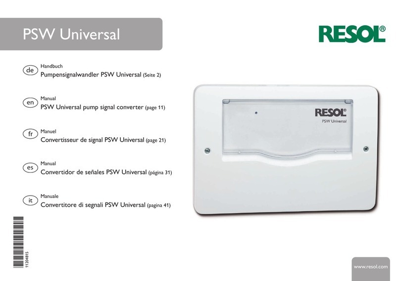Resol PSW Basic User manual Resol PSW Basic User manual