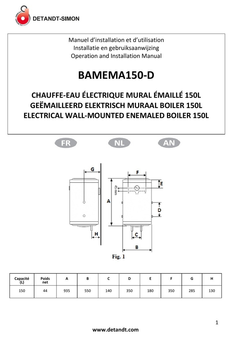 Detandt-Simon BAMEMA150-D Operation and installation manual