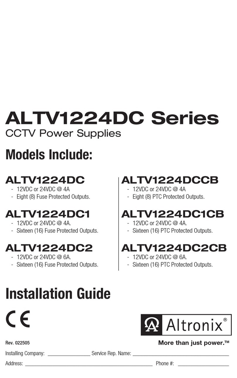 Altronix ALTV1224DC Series User manual