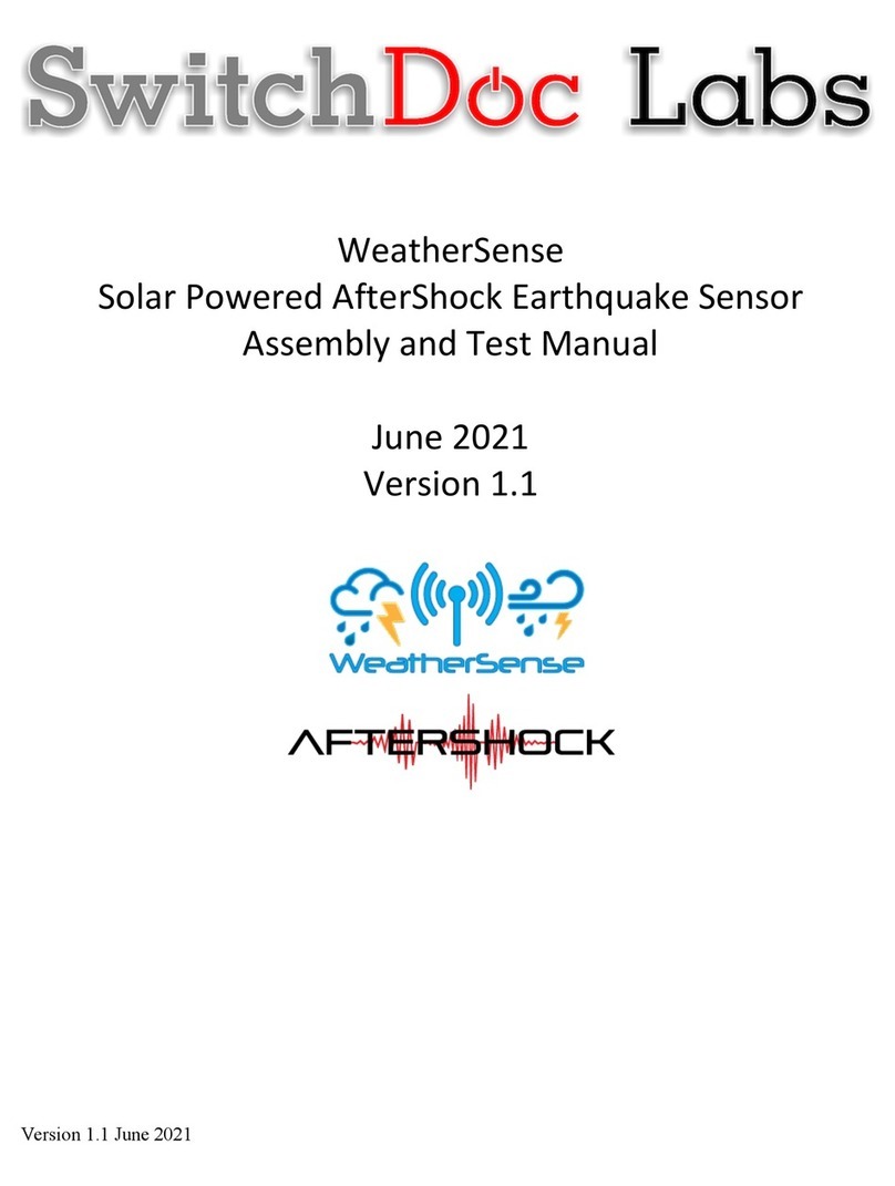 SwitchDoc Labs WeatherSense Aftershock Reference guide