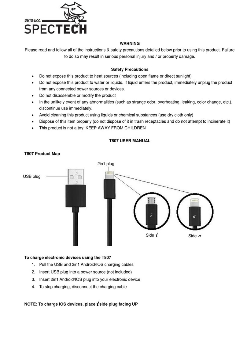 Spector Spectech DONALD T807 user manual