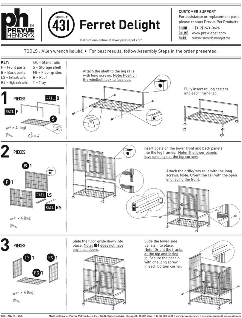 Prevue Hendryx FERRET DELIGHT 431 Assembly instructions