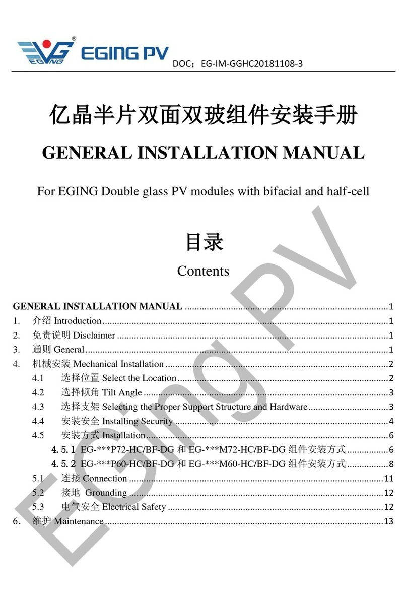 EGING PV EG-P72-HC-DG Series User manual