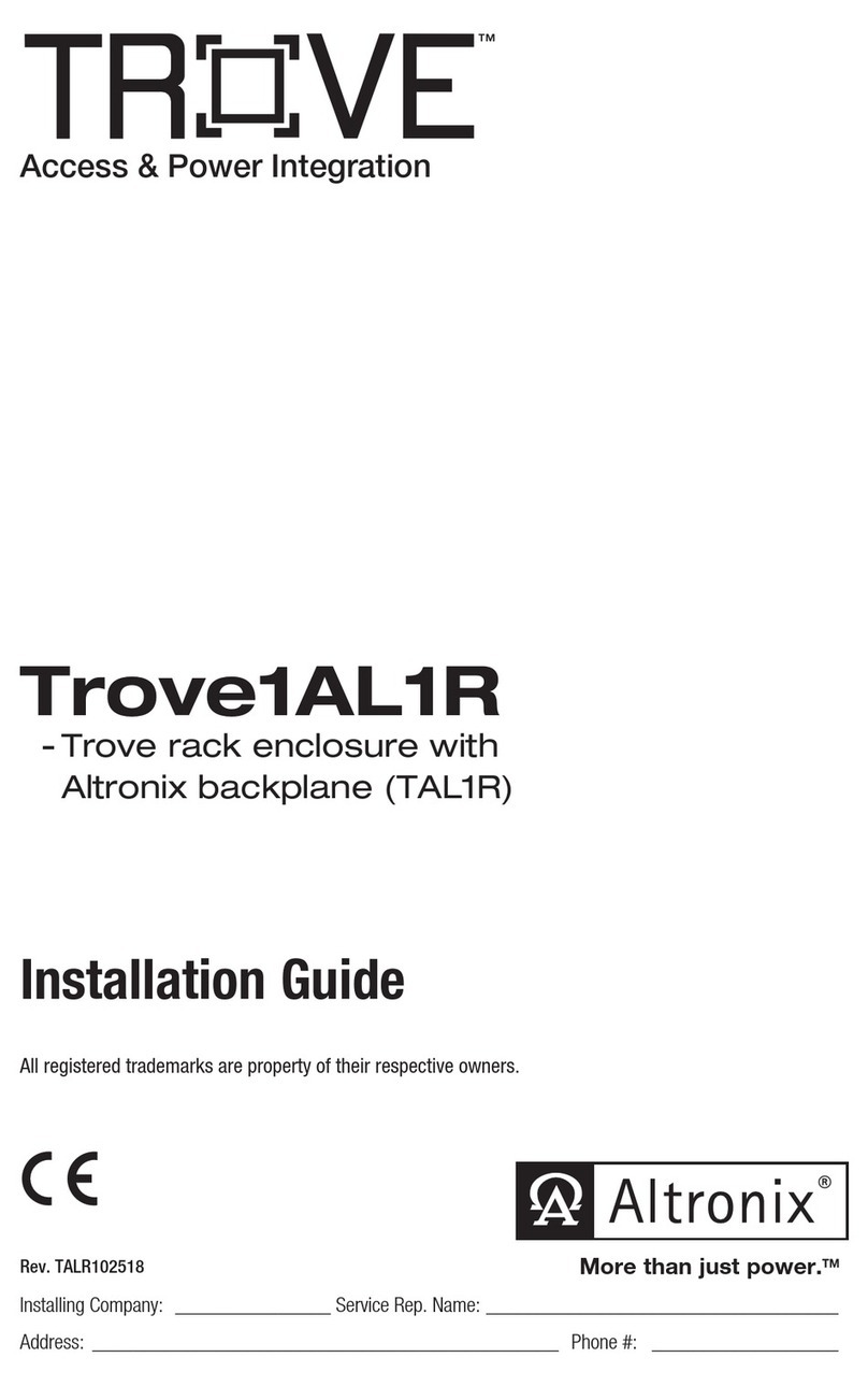Altronix Trove1AL1R User manual
