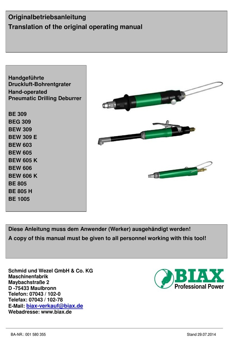 BIAX BE 309 Operational manual