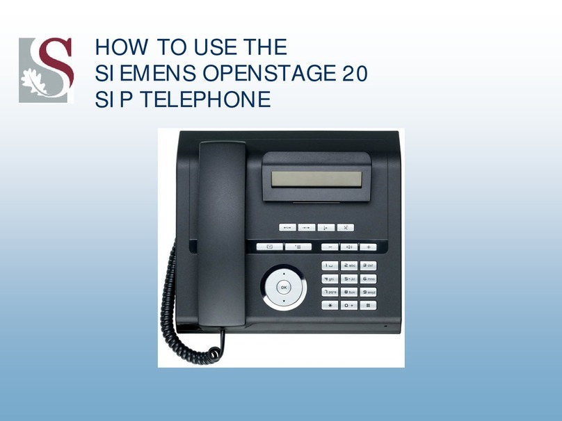 Siemens OPENSTAGE 20 Operating instructions