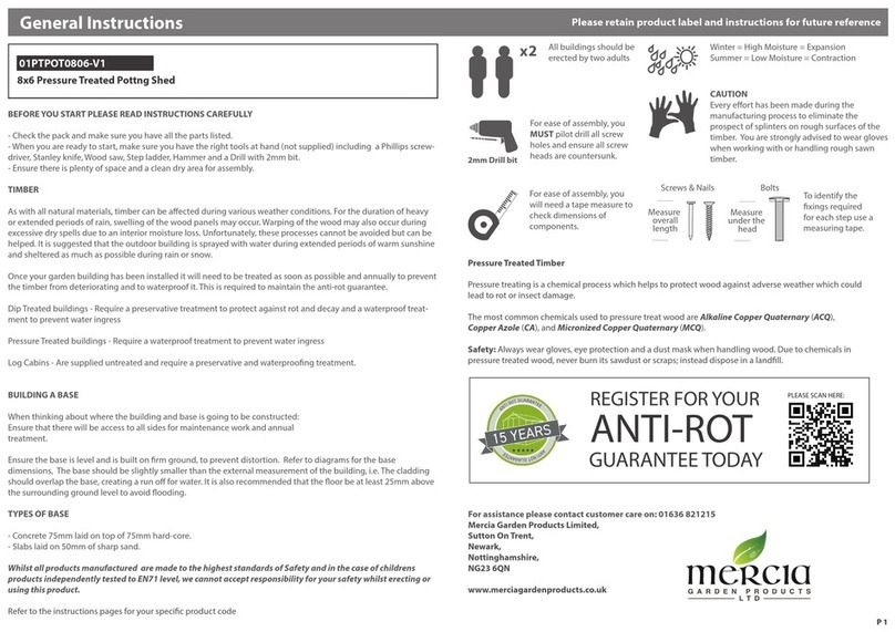 Mercia Garden Products 01PTPOT0806-V1 General instructions