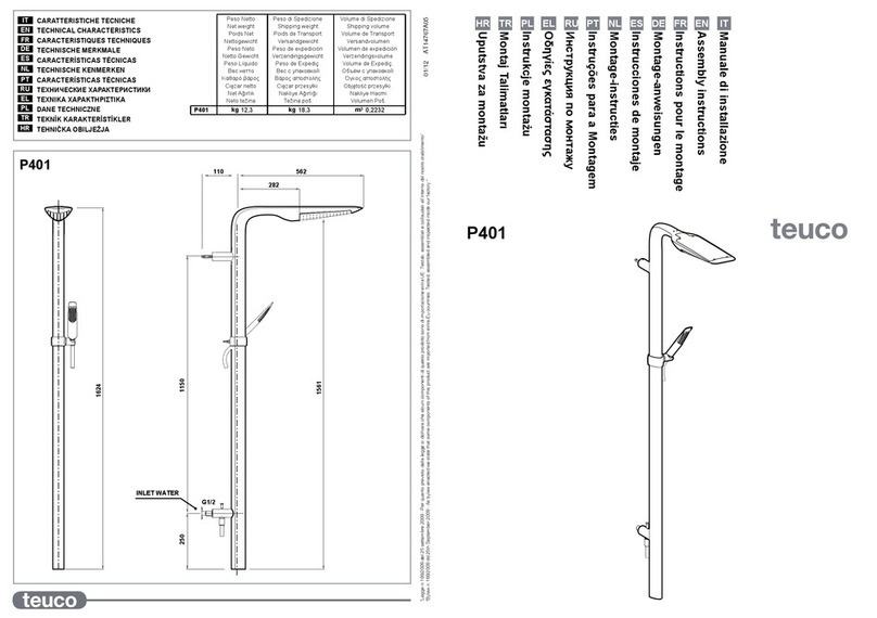 Teuco P401 Assembly instructions