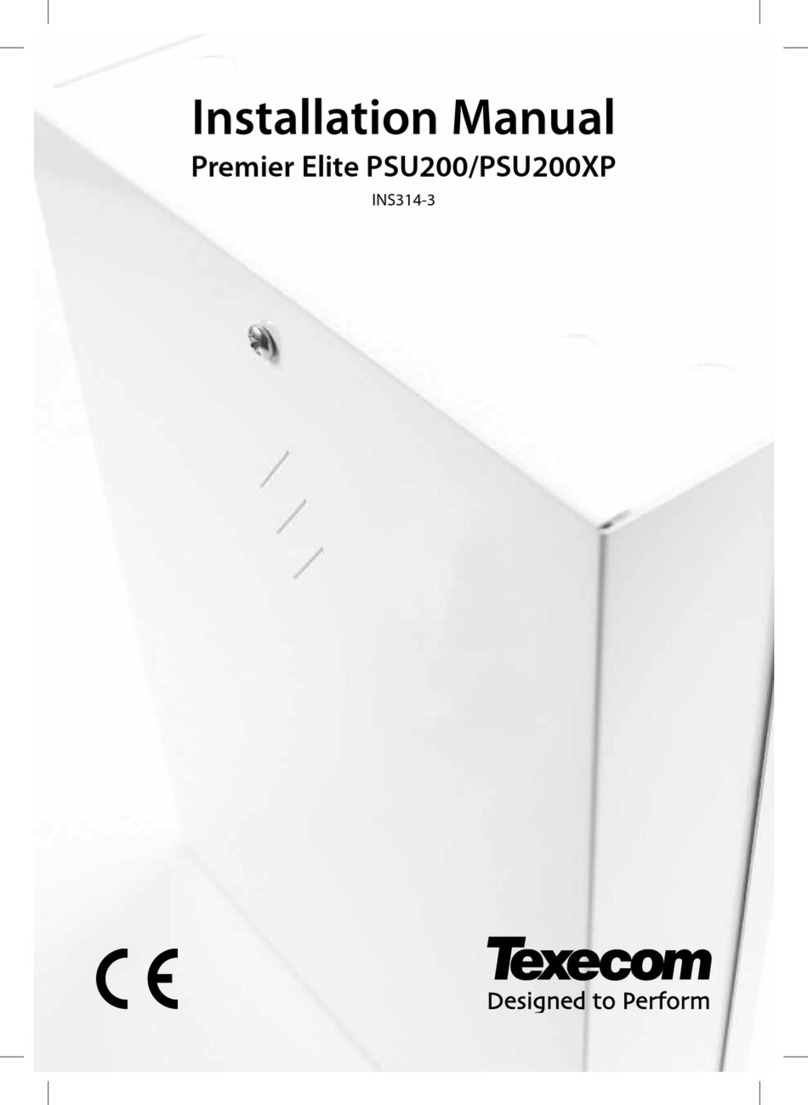 Texecom Premier Elite PSU200 installation manual
