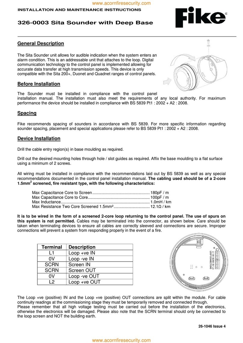 Fike Sita Installation and maintenance instructions