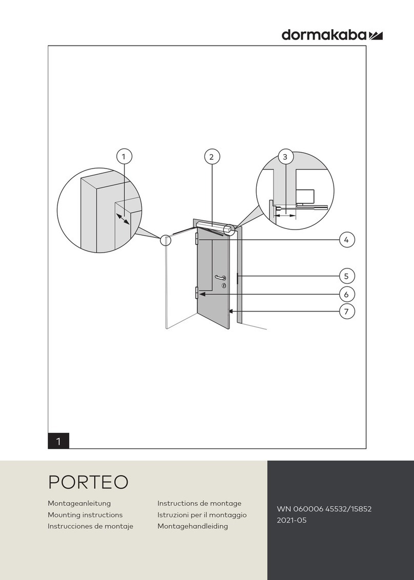 Dormakaba PORTEO Mounting instructions