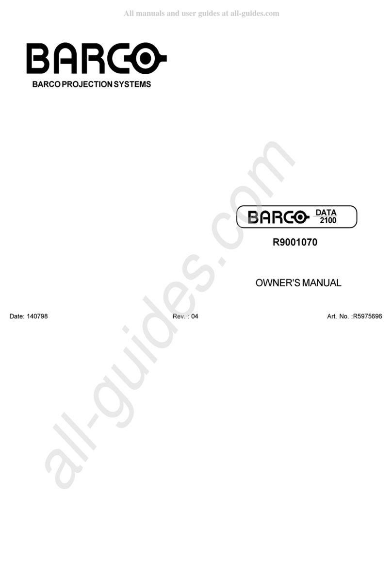 Barco BARCODATA 2100 User manual