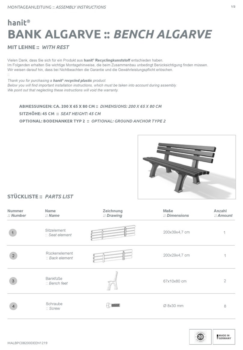 hanit ALGARVE Assembly instructions