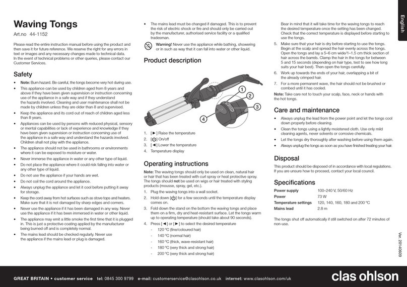 Clas Ohlson 44-1152 quick start guide