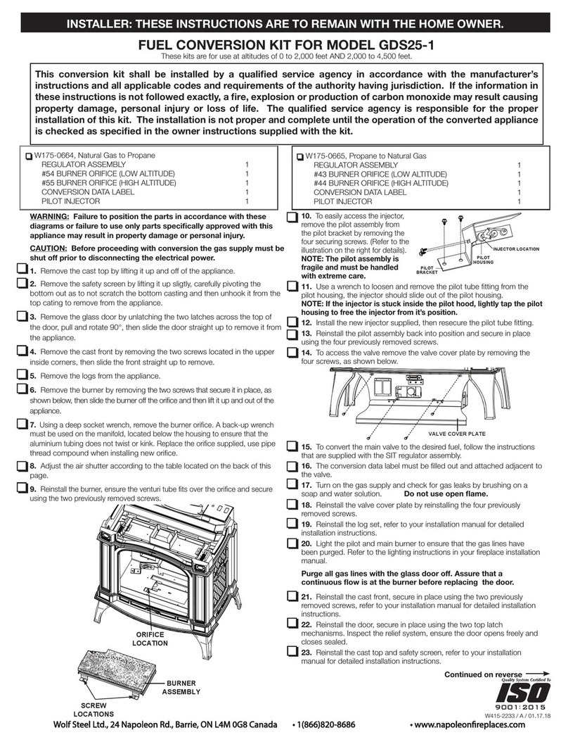 Napoleon GDS25-1 User manual