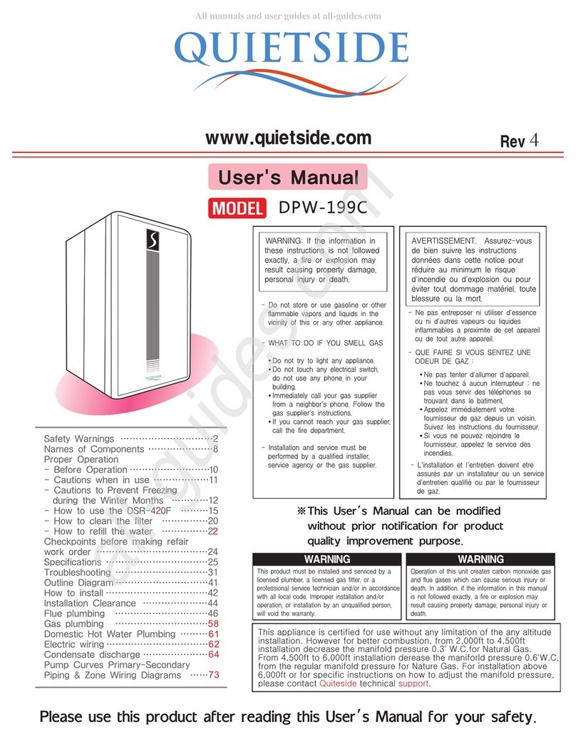 Quietside DPW-199C user manual