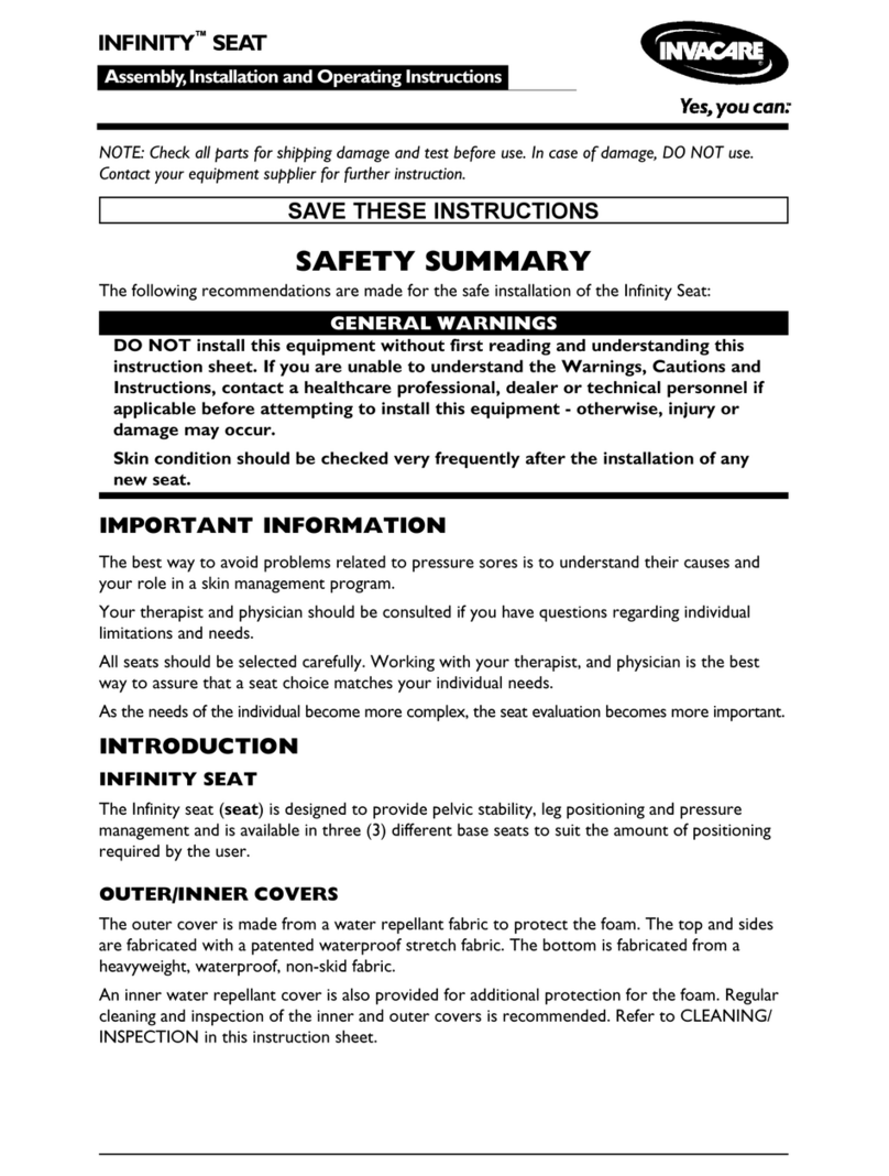 Invacare Infinity Assembly instructions
