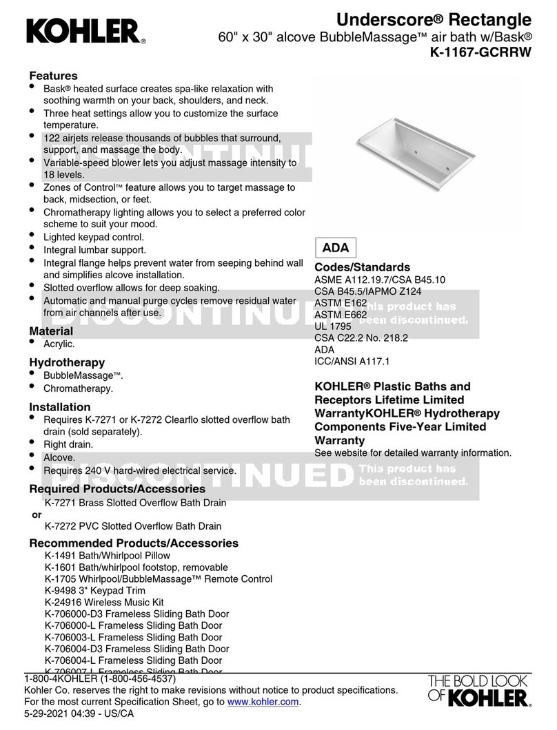 Kohler Underscore K-1167-GCRRW User manual