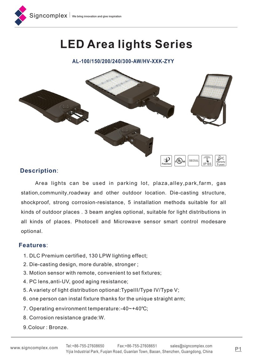 Signcomplex AL-100-AW/HV-57K-ZYY manual