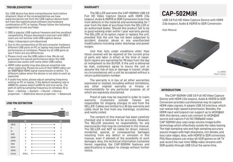 GoMax Electronics CAP-502MJH user manual