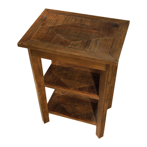 Bolton Furniture 2 Shelf End Table Assembly instructions