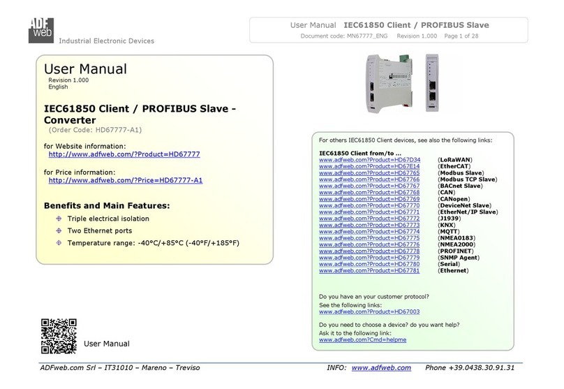 ADF Web HD67777-A1 user manual
