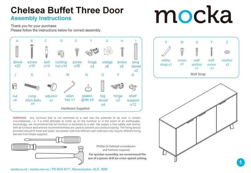 Mocka Chelsea Buffet Three Door User manual Mocka Chelsea Buffet Three Door User manual