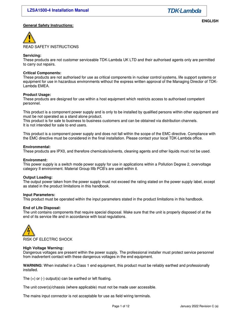 TDK-Lambda LZS-A1500-4 User manual