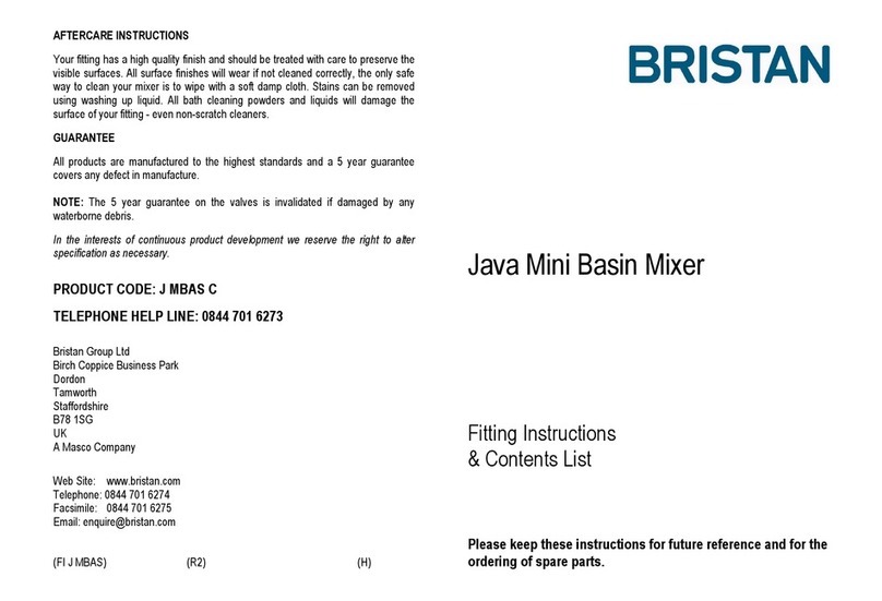 Bristan Java Mini J MBAS C User manual