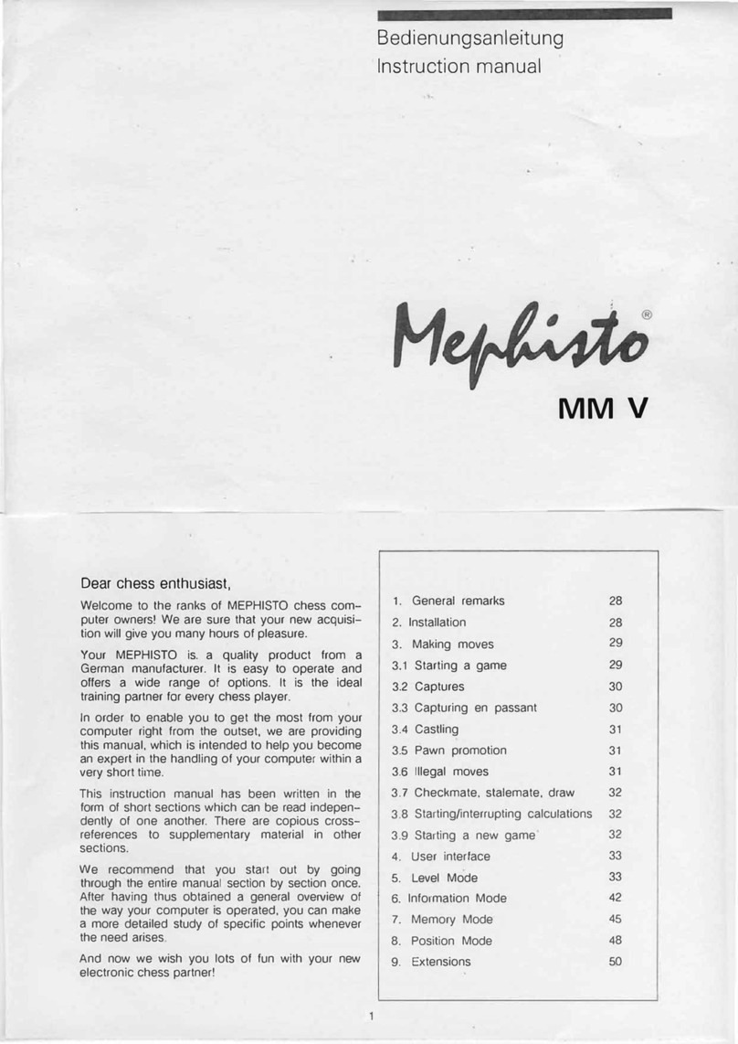 Mephisto MMV Lnstruction manual