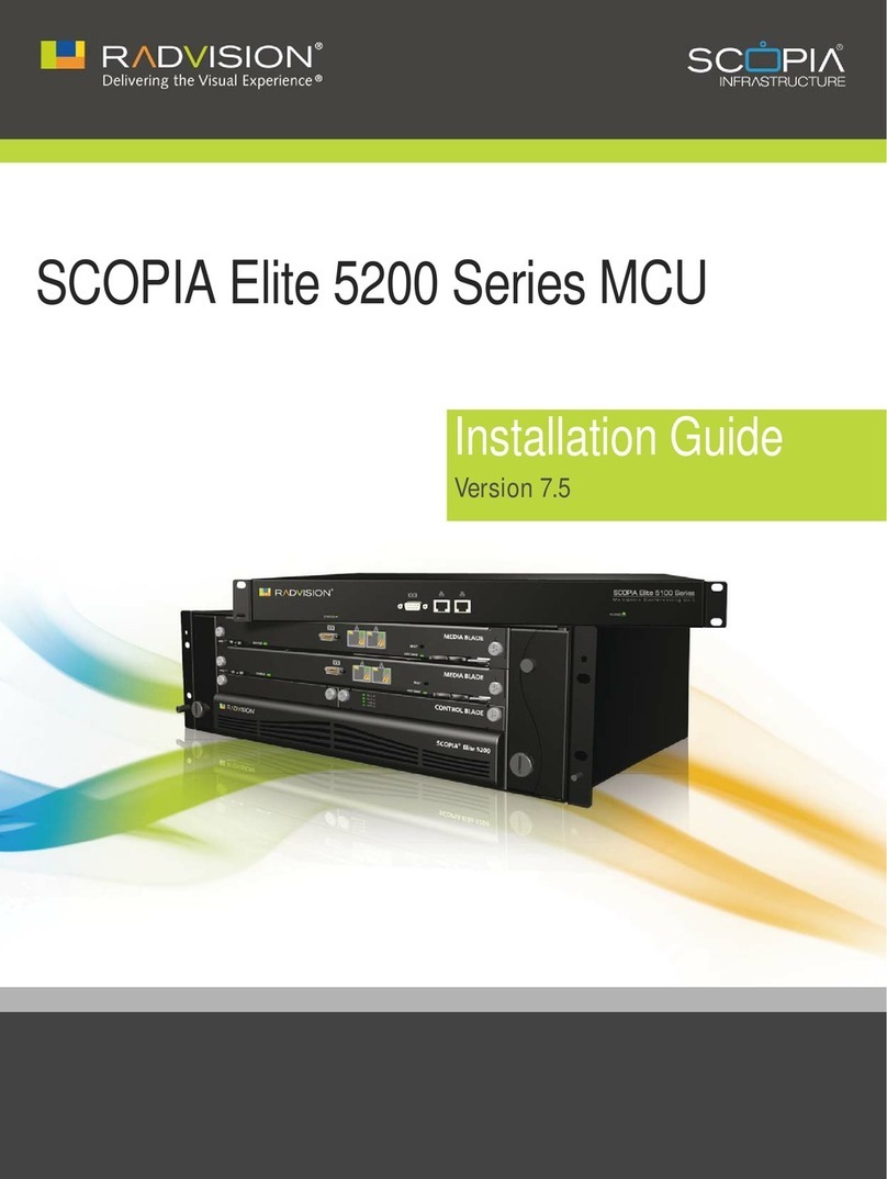 RADVision SCOPIA Elite 5200 User manual RADVision SCOPIA Elite 5200 User manual