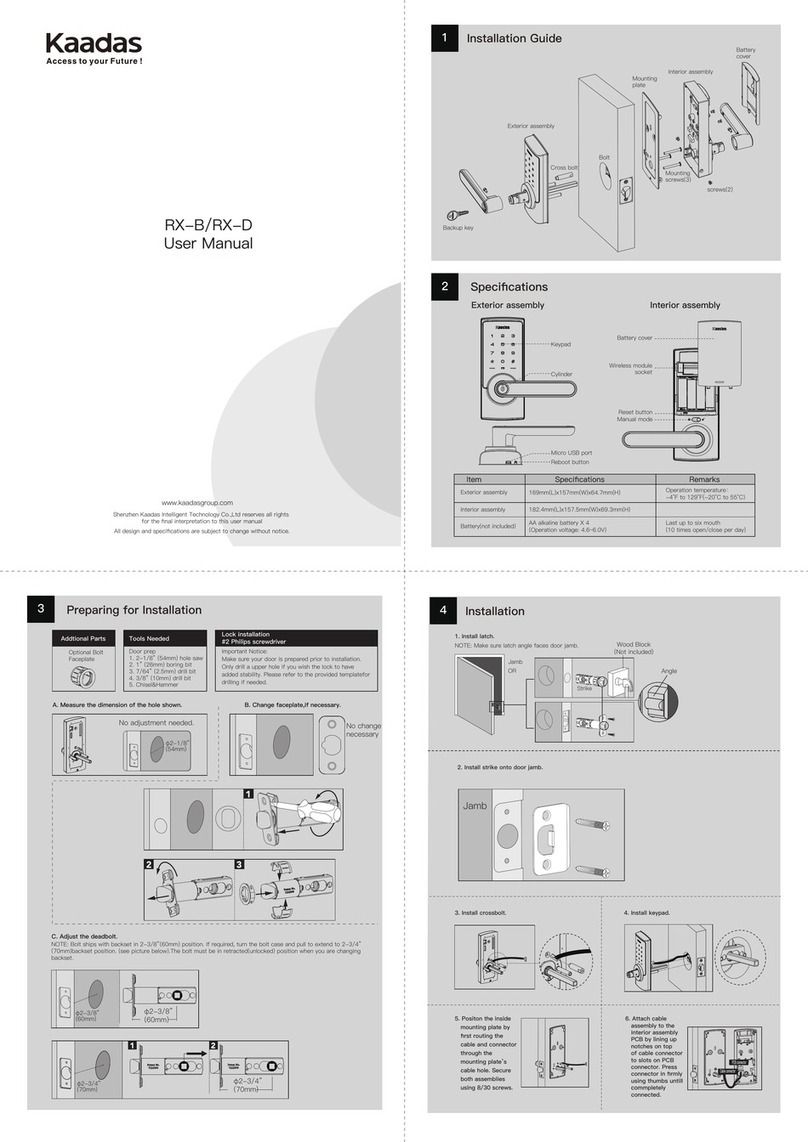 Kaadas RX-B User manual