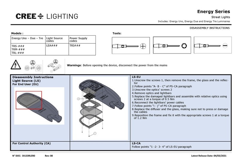 CREE LIGHTING Energy Series Installation instructions
