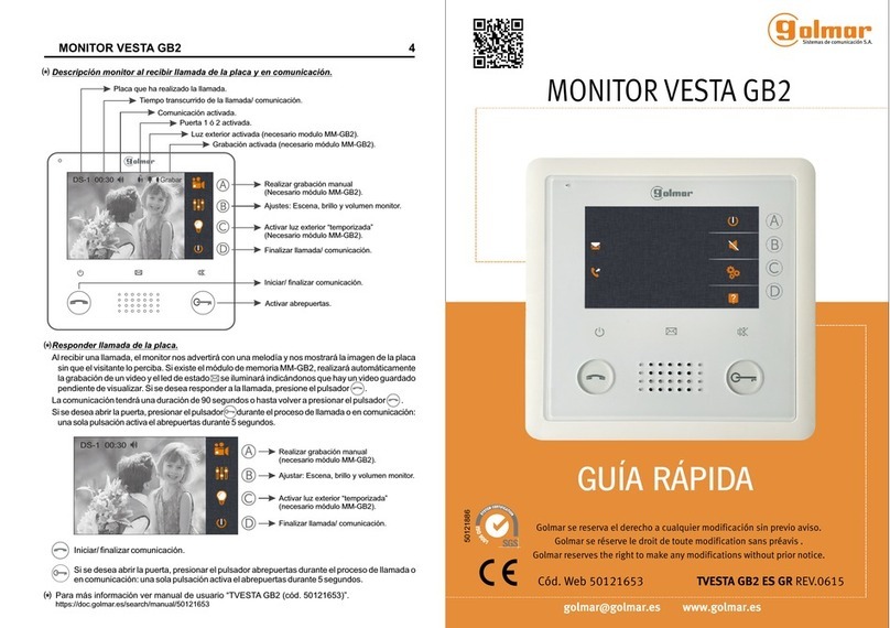 golmar VESTA GB2 quick guide