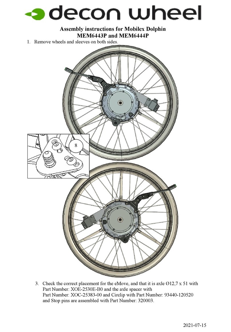 Decon wheel Mobilex Dolphin MEM6443P Assembly instructions