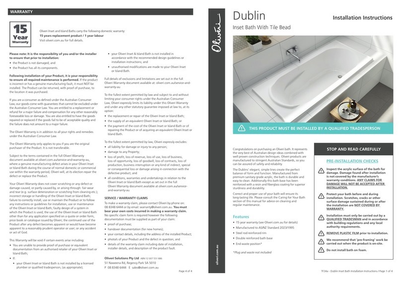 Oliveri Dublin DU1650 installation instructions