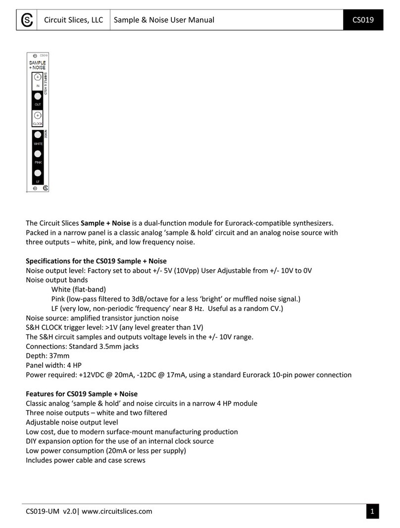 Circuit Slices Sample and Noise CS019 User manual